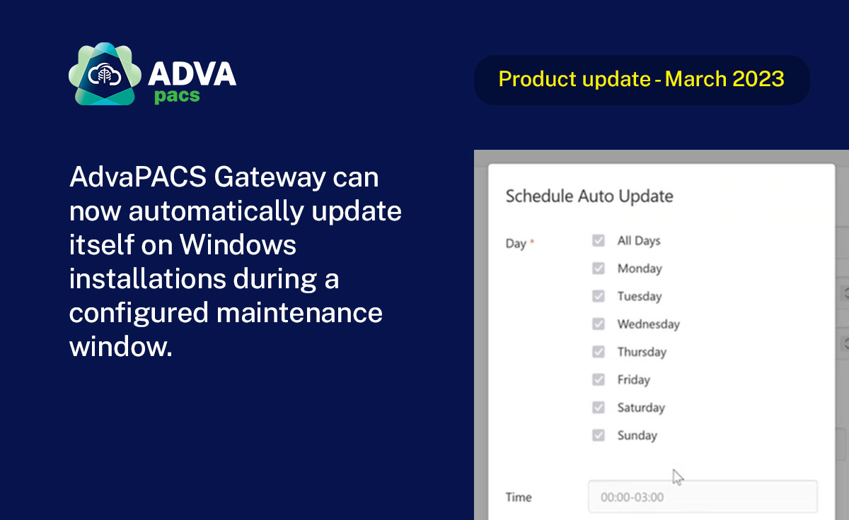 advapacs gateway auto-update schedule